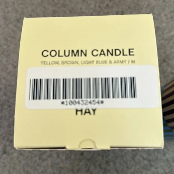 Candle Hay Yellow Brown Light Blue & Army Medium - Picture 2 of 7